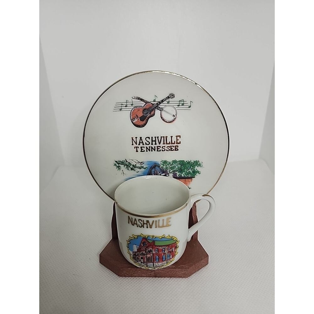Mini Tea Cup & Saucer Set Souvenir Tennessee United States US